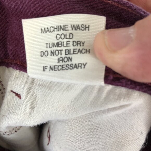 Vintage Jewells Classic Bottoms Jeans Juniors 7 Purple  Faded Bareback Crossover - Picture 9 of 16